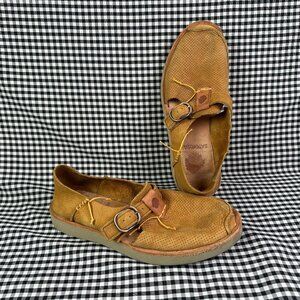 Satorisan Benirras Microperforated Suede Leather Clog Shoe Tan EU 39 / US Wmns 8